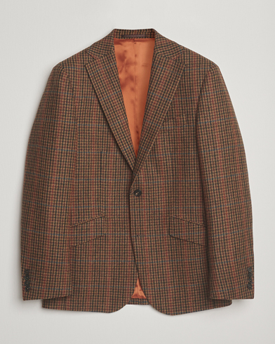 Walker Slater Edward Lambswool Dogtooth Blazer Brown – Marrón