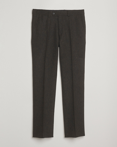 Walker Slater Edward Shetland Wool Donegal Trousers Dark Brown – Marrón