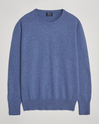 William Lockie Melrose Cashmere Crew Neck Blue – Azul