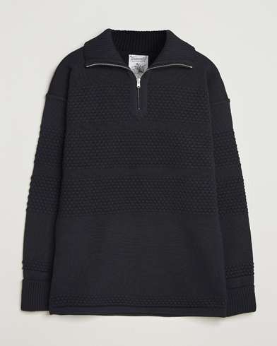 ラルフ Polo Ralph Lauren Double Knit Jaquard Half Zip Sweater Cruise Navy