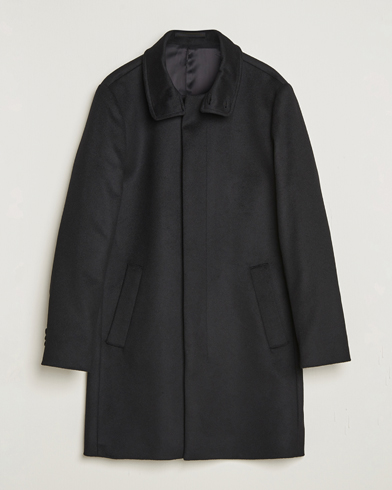 Tiger of Sweden Aleric Wool/Cashmere Stand Up Coat Black – Negro