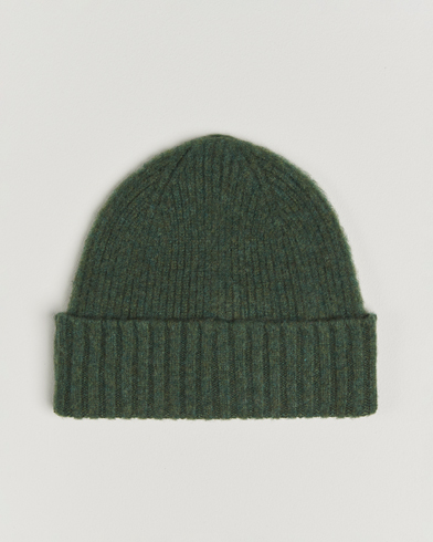 Robert Mackie Rona Ribbed Shaggy Lambswool Beanie Green – Verde