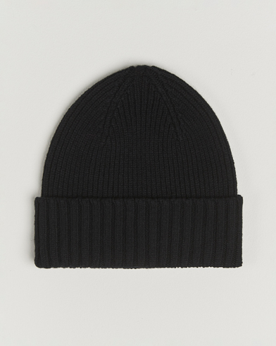 Robert Mackie Kingswell Ribbed Wool/Cashmere Beanie Black – Negro
