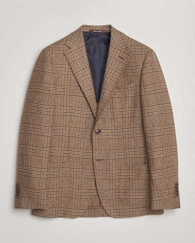 Morris Wool Silk Check Blazer Brown – Marrón