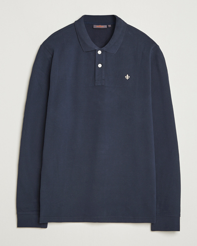 Morris Camden Long Sleeve Polo Shirt Navy – Azul