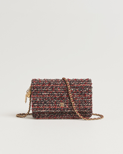 Chanel Pre-Owned Tweed Wallet On Chain Red – Rojo