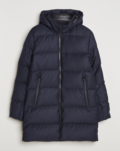 UBR Concorde Wool Parka Savile Dark Navy Melange – Azul