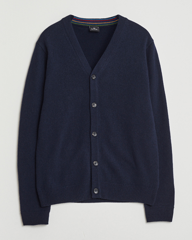 PS Paul Smith Merino Knitted Cardigan Blue – Azul