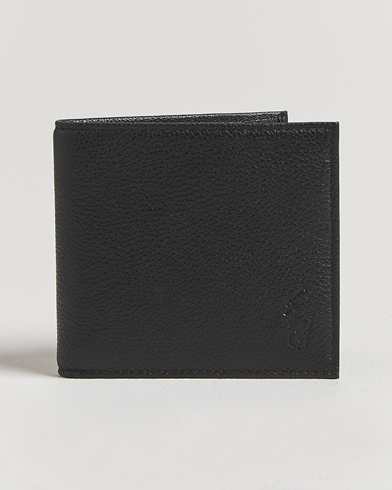 Polo Ralph Lauren Pebbled Leather Billfold Wallet Black – Negro