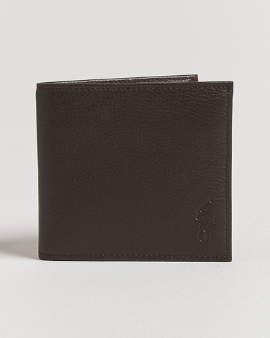Polo Ralph Lauren Pebbled Leather Billfold Wallet Brown – Marrón