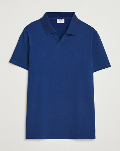 Filippa K Soft Lycra Polo T-Shirt Royal Navy – Azul