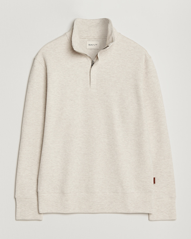 GANT Light Sacker Rib Half Zip Seed Melange – Gris
