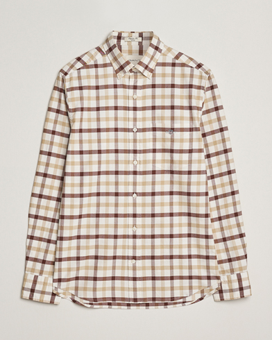 Gant Regular Fit Oxford Checked Shirt Mahogany Brown – Marrón