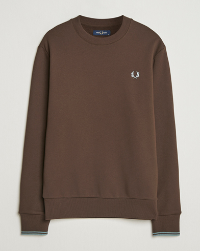 Fred Perry Crew Neck Sweatshirt Burnt Tobacco – Marrón