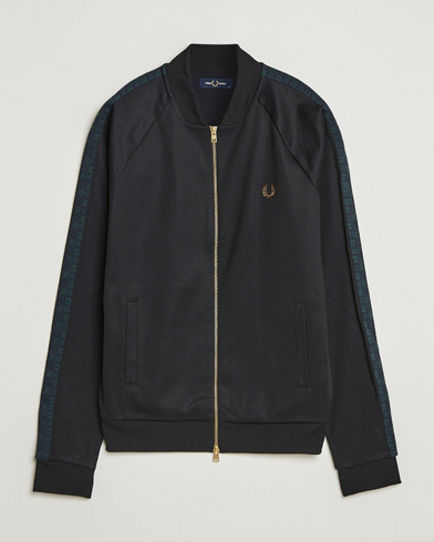 Fred Perry Blackwatch Tartan Taped Track Jacket Black – Negro