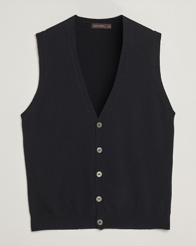 Oscar Jacobson Guiseppe Buttoned Vest Black – Negro