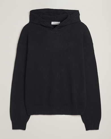 J.Lindeberg Edward Wool Knitted Hoodie Black – Negro