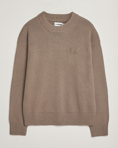 J.Lindeberg Eddy Wool/Cotton Knitted Sweater Brindle – Marrón