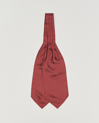 Amanda Christensen Silk Twill Micro Dot Ascot Wine Red – Rojo