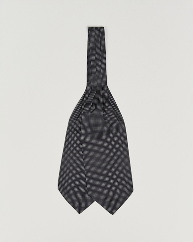 Amanda Christensen Silk Twill Micro Dot Ascot Black – Negro