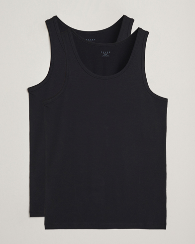 Falke 2-Pack Cotton Tank Top Black – Negro