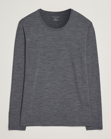 Falke Clima Wool Wool Long Sleeve T-Shirt Dark Grey Heather – Gris