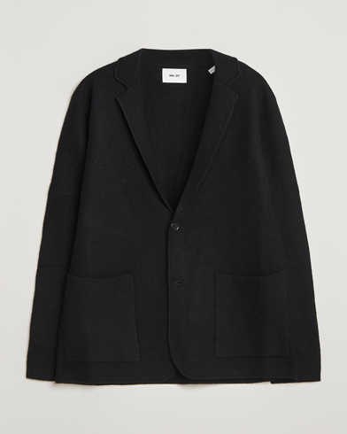 NN07 Lucas Boiled Wool Blazer Black – Negro
