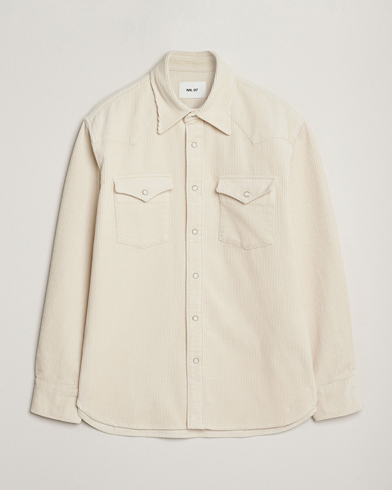 NN07 Ricky Corduroy Overshirt Ivory – Blanco