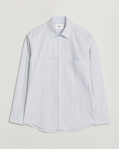 NN07 Freddy Striped Poplin Shirt Multi – Azul