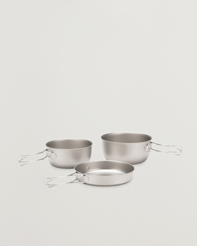 Snow Peak 3 Piece Cookset Titanium – Plata