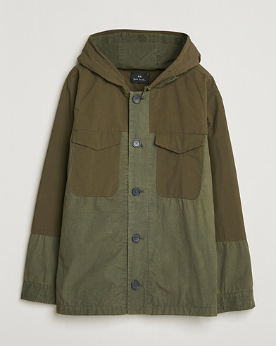PS Paul Smith Cotton Ripstop Hooded Jacket Dark Green – Verde