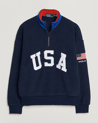 Polo Ralph Lauren Polar Half Zip USA Fleece Refined Navy – Azul