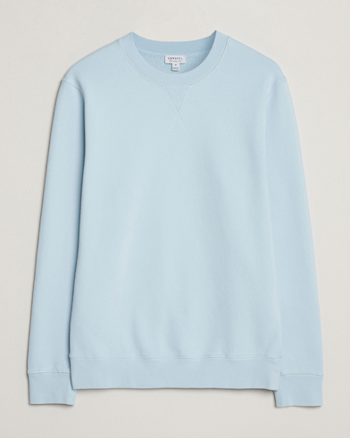 Sunspel Loopback Sweatshirt Frost Blue – Azul