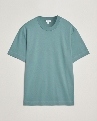 Sunspel Heavy Weight Supima Cotton T-Shirt Steel Green – Verde