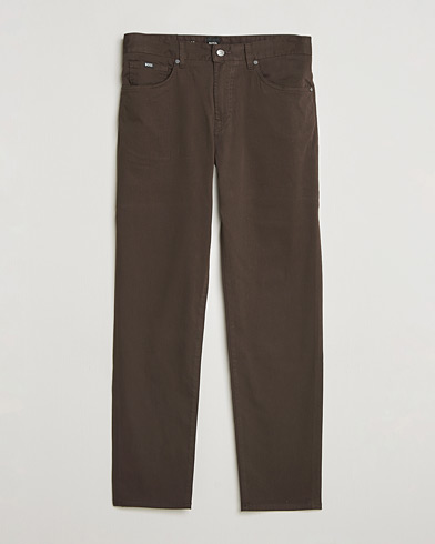 BOSS BLACK Re.Maine Cotton 5-Pocket Pants Dark Brown – Marrón