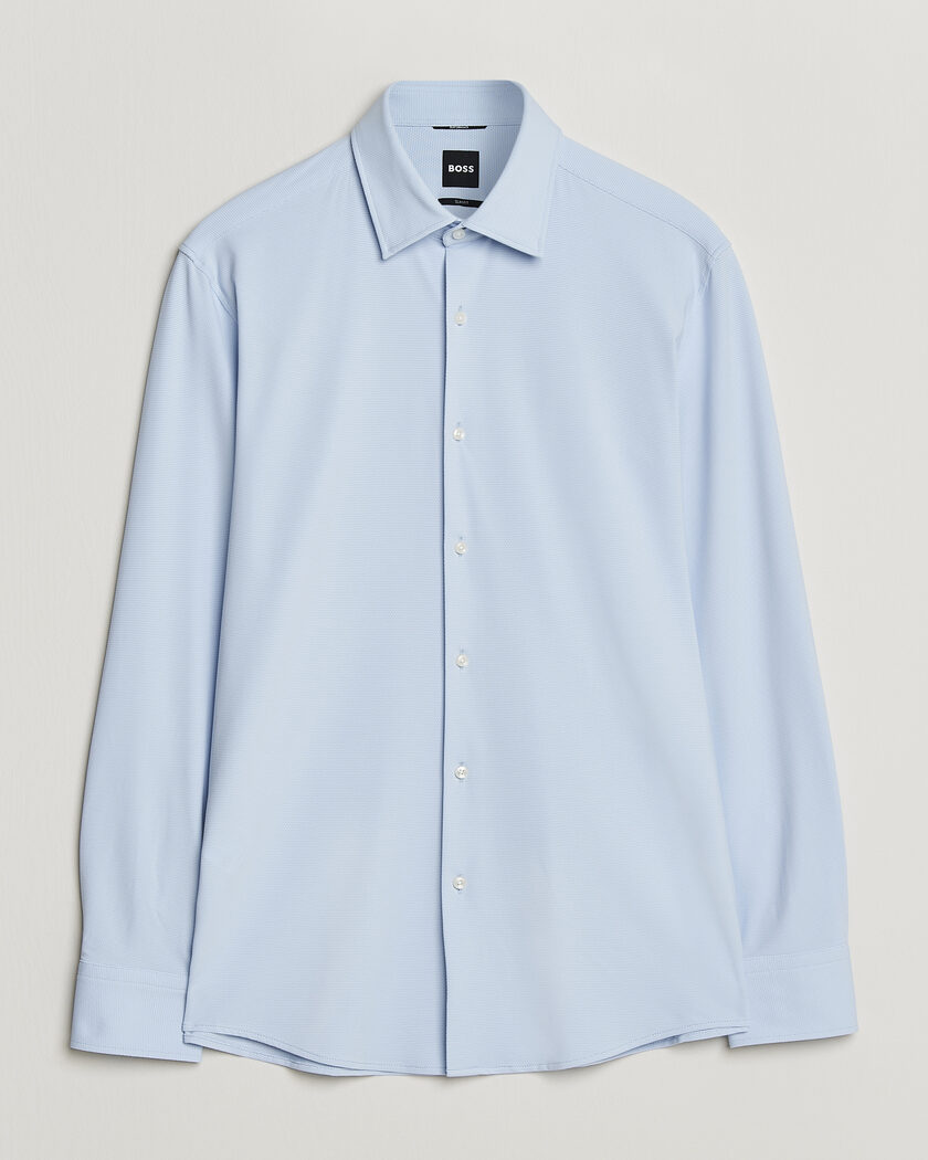 BOSS BLACK Hank Structured Jersey Shirt Light Blue – Azul