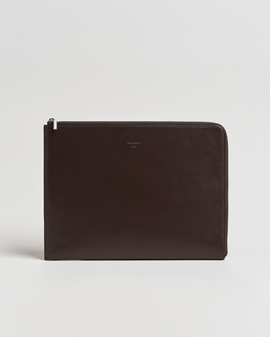 Tiger of Sweden Vitama Leather Portfolio Dark Brown – Marrón