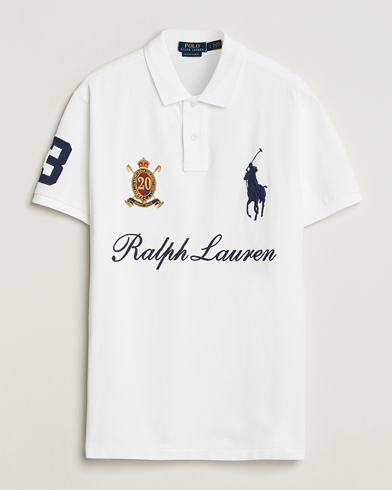 Polo Ralph Lauren Custom Slim Fit Big Pony Polo White – Blanco
