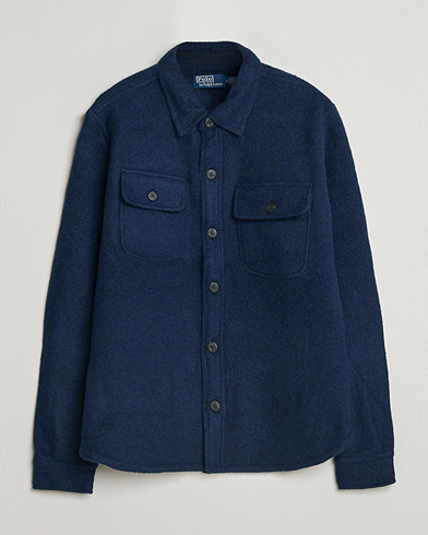 Polo Ralph Lauren Felted Wool Pocket Shirt RL Navy – Azul