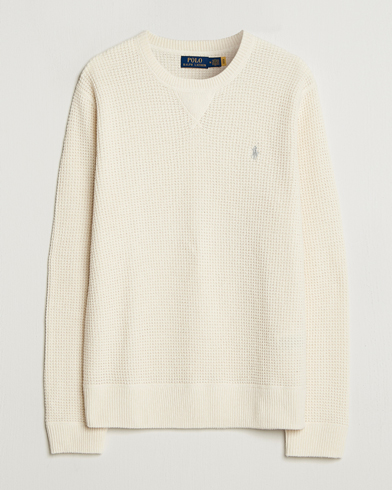 Polo Ralph Lauren Cotton/Wool Pullover Andover Cream – Blanco