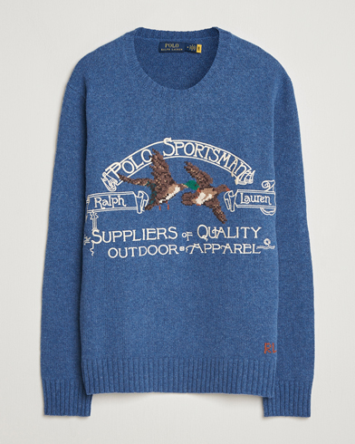 Polo Ralph Lauren Cotton/Wool Printed Sweater Blue Multi – Azul