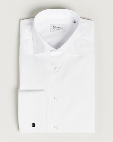 Stenströms Superslim Double Cuff Cotton Shirt White – Blanco