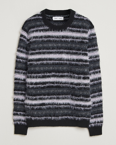 Samsøe Samsøe Finnley Striped Knitted Sweater Black Multi – Multicolor