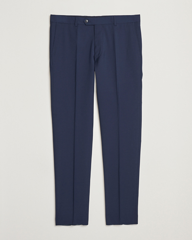 Oscar Jacobson Denz Wool Blend Trousers Navy – Azul
