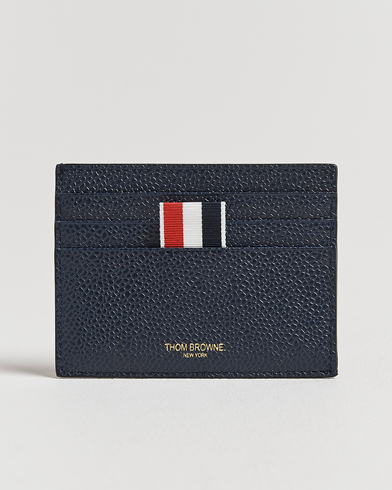 Thom Browne Pebble Grain Leather Cardholder Navy – Azul