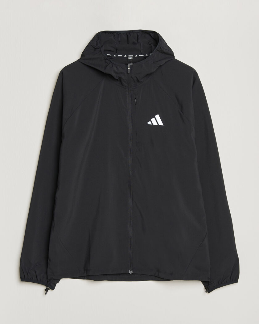adidas Performance Running Hooded Jacket Black – Negro