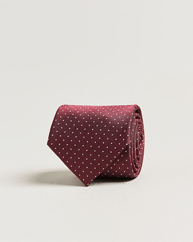 Brioni Jacquard Dot Silk Tie Burgundy – Rojo