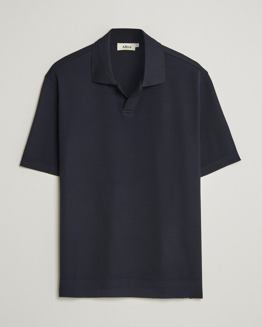 Altea Jersey Piquet Polo Navy – Azul