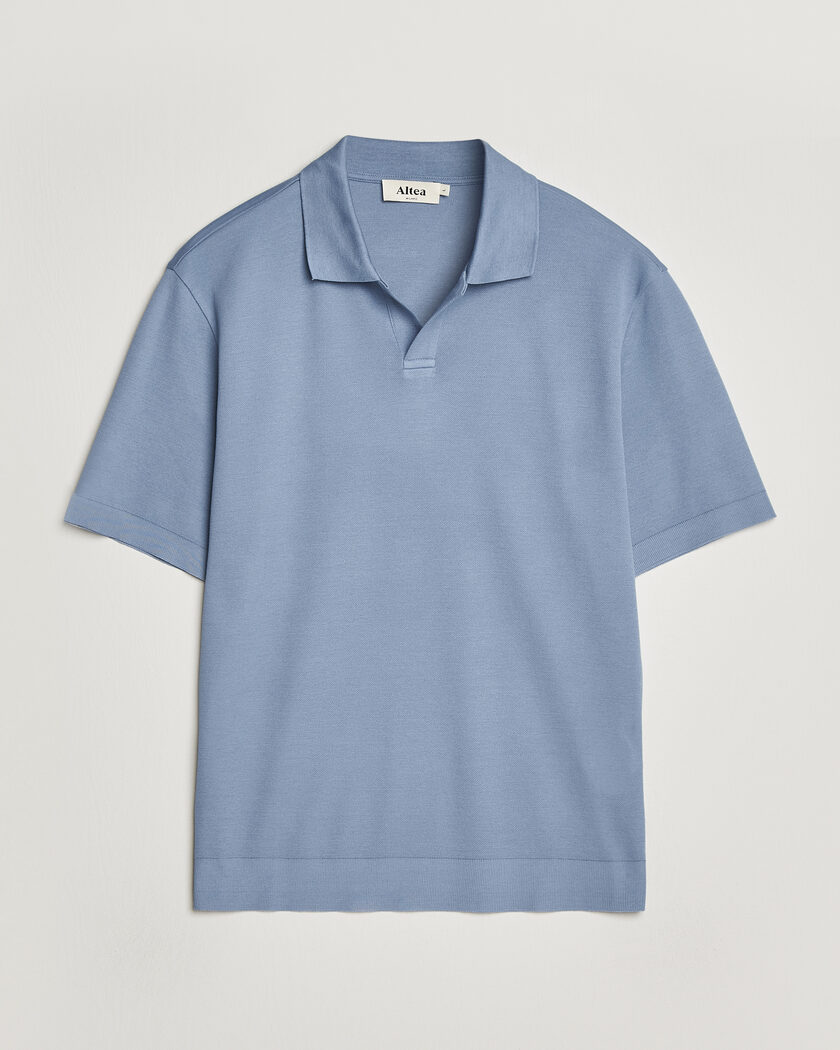 Altea Jersey Piquet Polo Light Blue – Azul