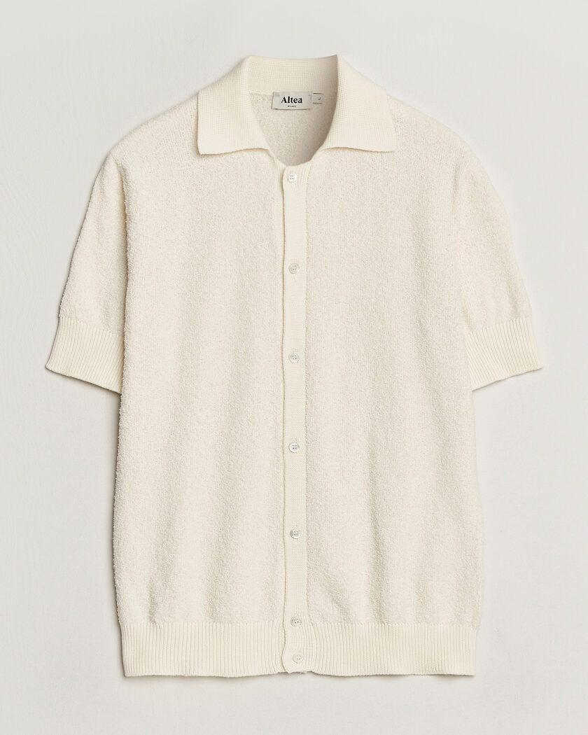 Altea Soft Boucle Resort Shirt Off White – Blanco